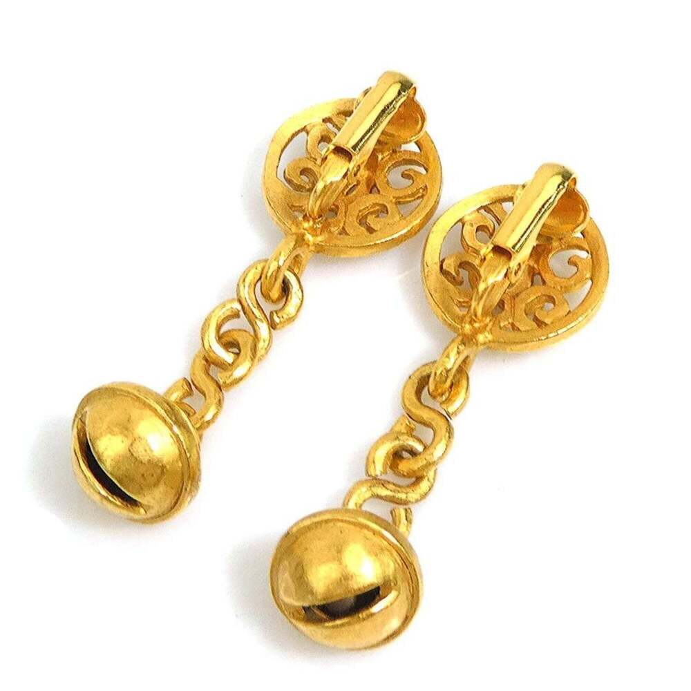 CHANEL Gold Logo Earrings - Picture 5 of 9